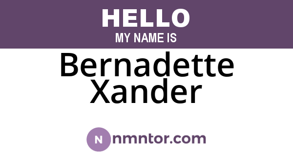 Bernadette Xander