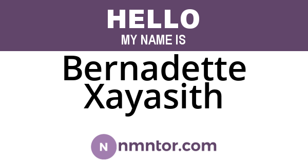 Bernadette Xayasith