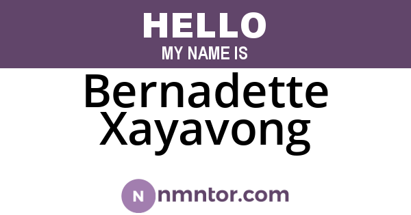 Bernadette Xayavong