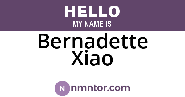 Bernadette Xiao