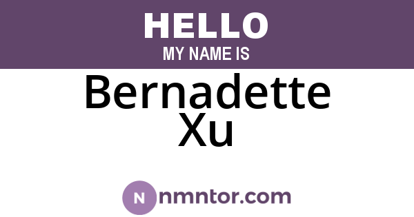 Bernadette Xu