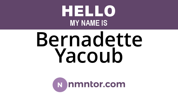 Bernadette Yacoub