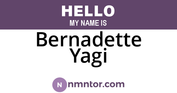 Bernadette Yagi