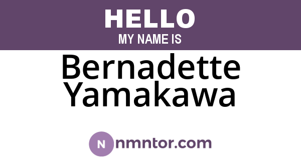 Bernadette Yamakawa