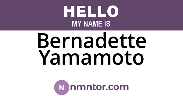 Bernadette Yamamoto