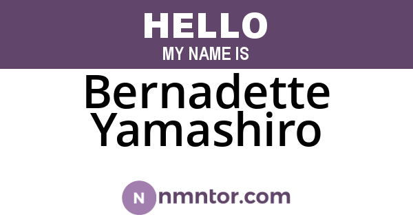 Bernadette Yamashiro