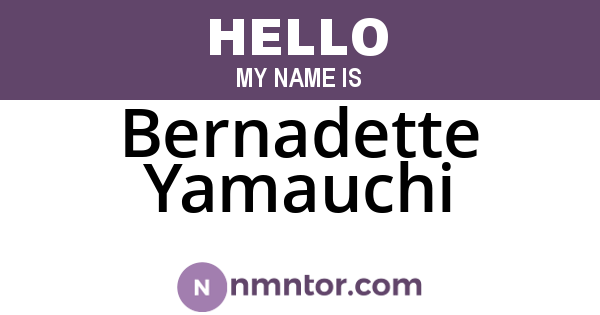 Bernadette Yamauchi