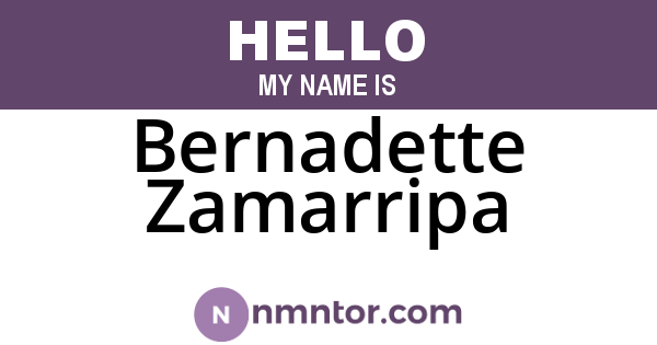 Bernadette Zamarripa