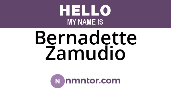Bernadette Zamudio