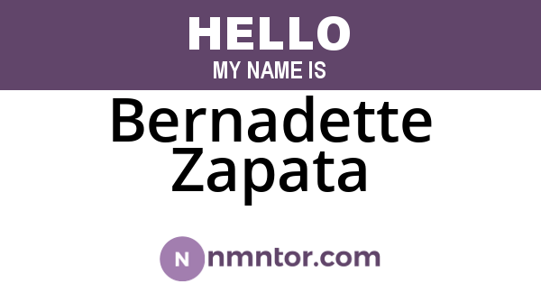 Bernadette Zapata