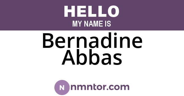 Bernadine Abbas