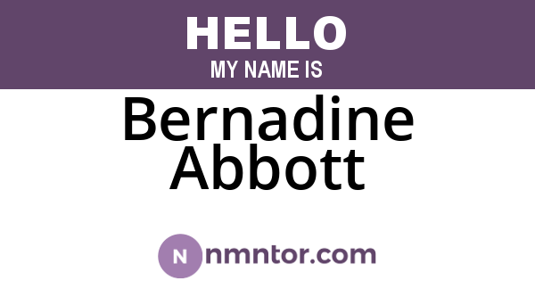 Bernadine Abbott