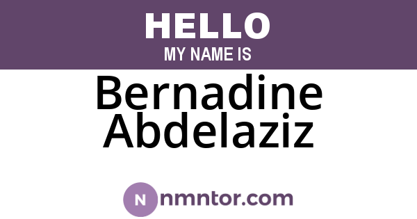 Bernadine Abdelaziz