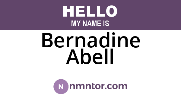 Bernadine Abell