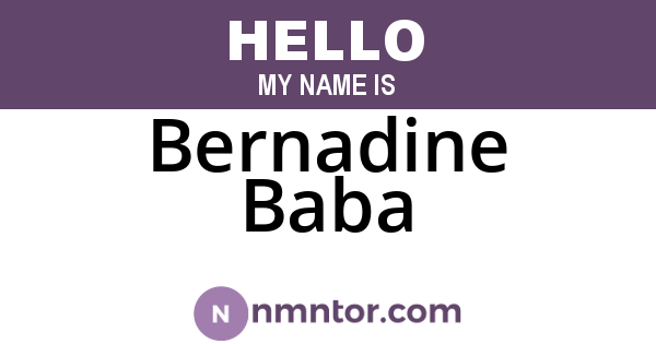 Bernadine Baba