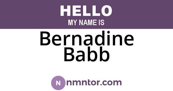 Bernadine Babb