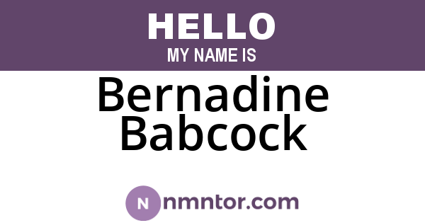 Bernadine Babcock