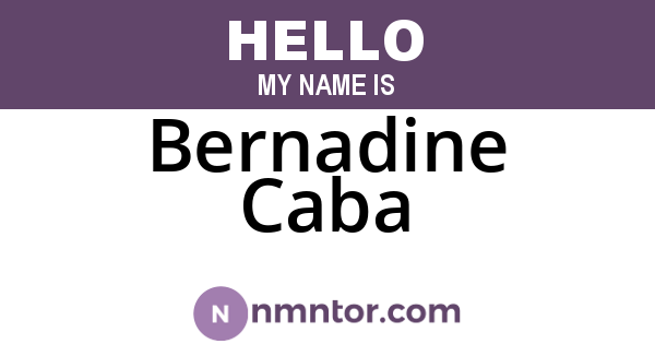 Bernadine Caba