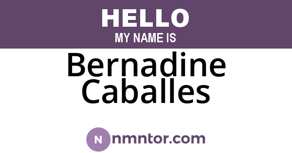 Bernadine Caballes