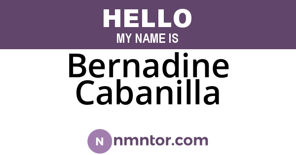 Bernadine Cabanilla