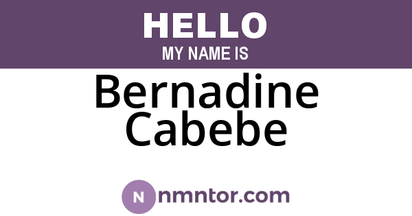 Bernadine Cabebe