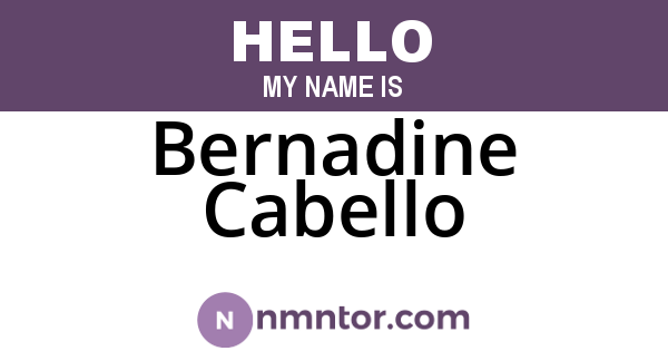 Bernadine Cabello
