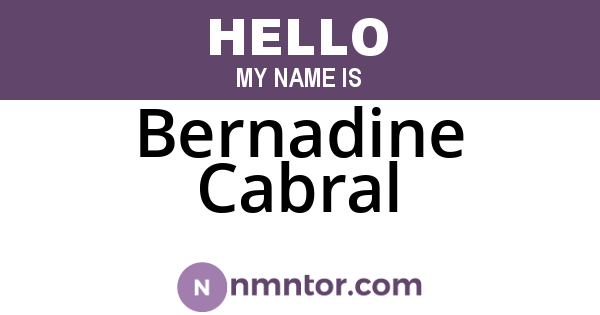 Bernadine Cabral