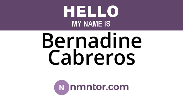 Bernadine Cabreros