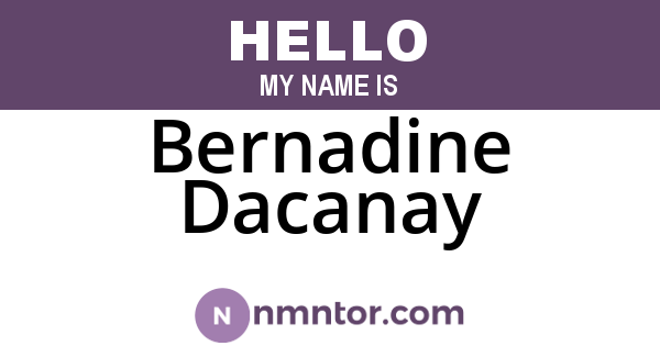 Bernadine Dacanay
