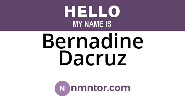 Bernadine Dacruz