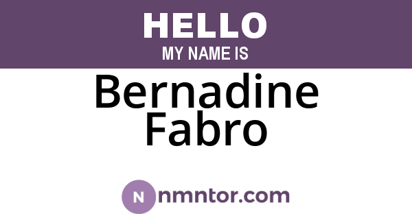 Bernadine Fabro