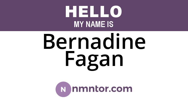 Bernadine Fagan