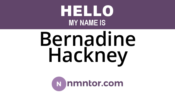 Bernadine Hackney