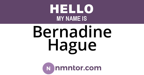 Bernadine Hague