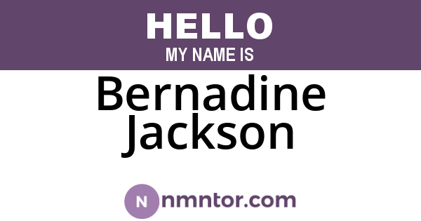 Bernadine Jackson