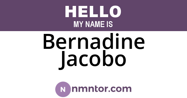 Bernadine Jacobo