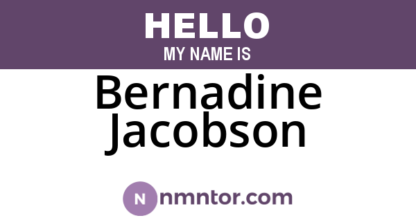 Bernadine Jacobson