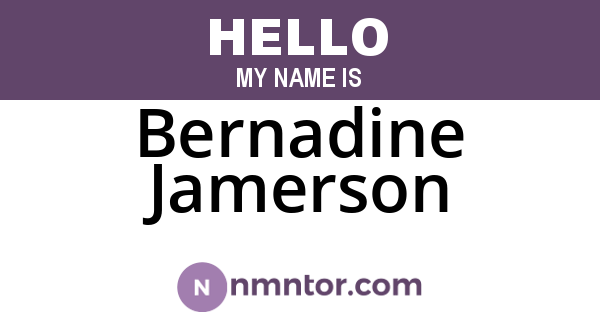 Bernadine Jamerson