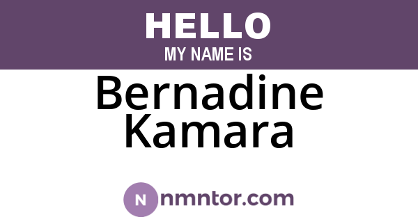 Bernadine Kamara