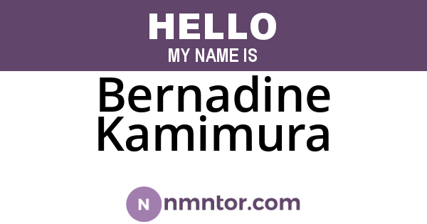 Bernadine Kamimura