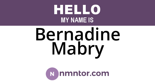 Bernadine Mabry