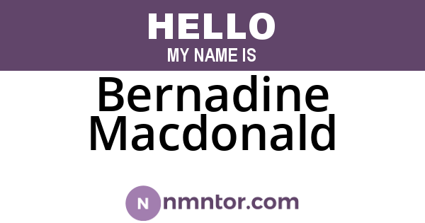 Bernadine Macdonald