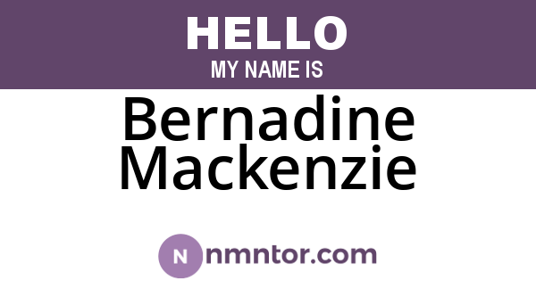 Bernadine Mackenzie