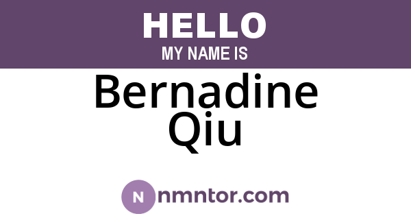 Bernadine Qiu