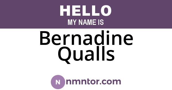 Bernadine Qualls