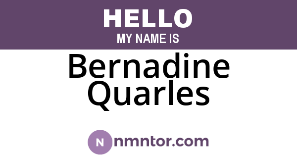 Bernadine Quarles