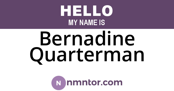 Bernadine Quarterman