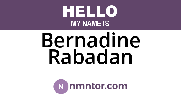 Bernadine Rabadan