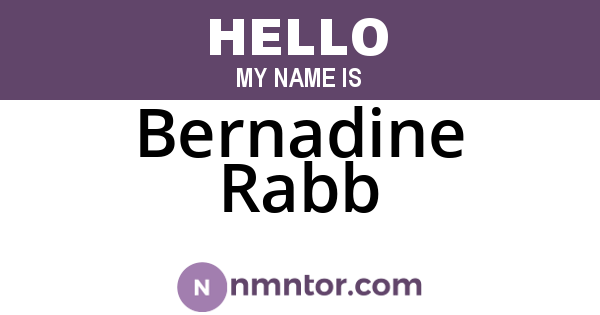 Bernadine Rabb