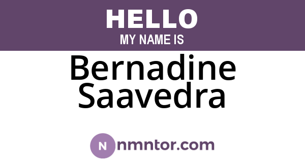 Bernadine Saavedra